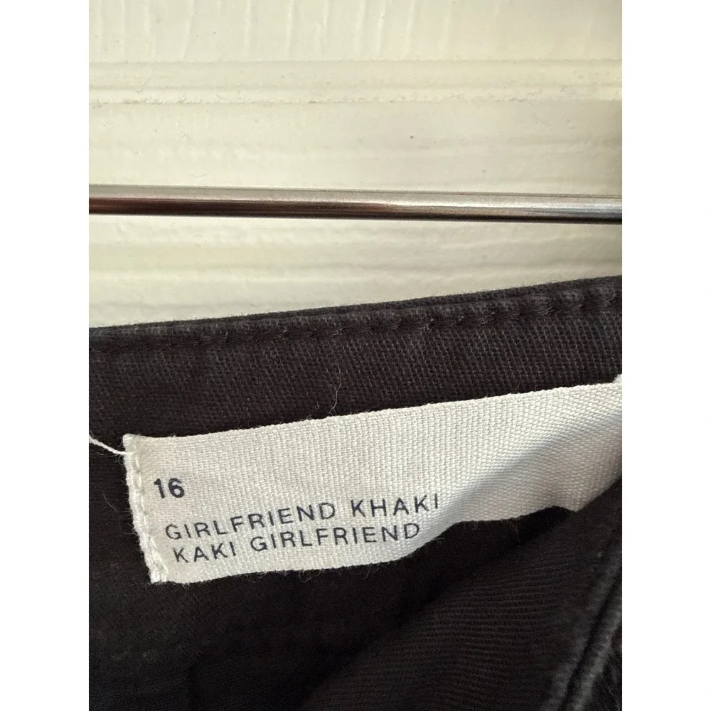 GAP Women's Size 16 Black High-Rise Girlfriend Khaki Wide Leg Pants New with Tag